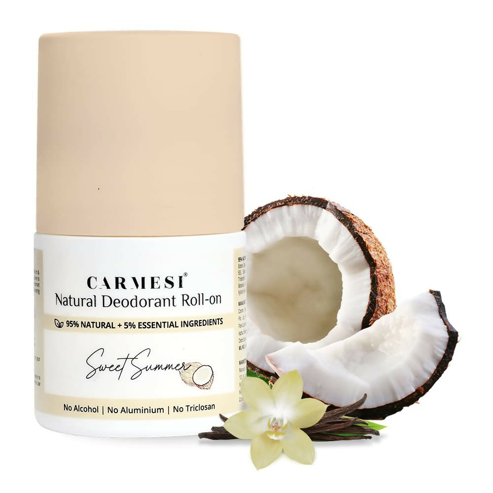 Carmesi Natural Underarm Roll On Deodorant for Women - Sweet Summer 