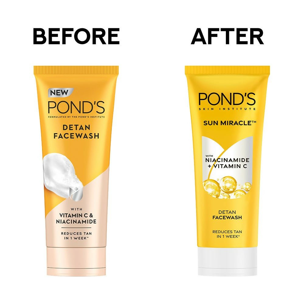 Ponds DeTan Face Wash With Niacinamide & Vitamin C 