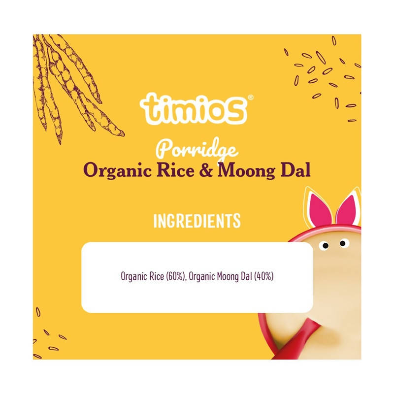 Timios Organic Rice Moong Dal Porridge  Grab2Buy Timios Grab2Buy