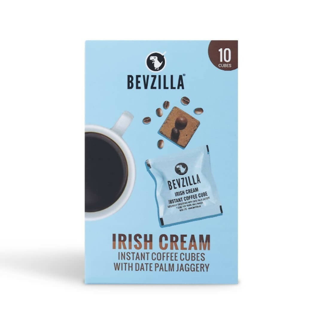 Bevzilla Instant Coffee Cubes Pack with Organic Date Palm Jaggery - Irish Cream 