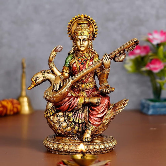 Antiqu Goddess Saraswati Idol - Grab2buy
