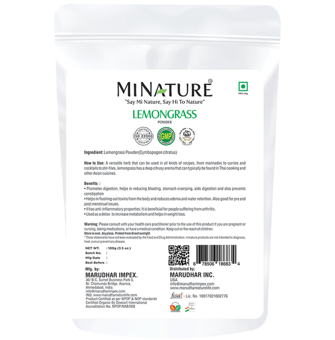 Minature Lemongrass Organic Powder 