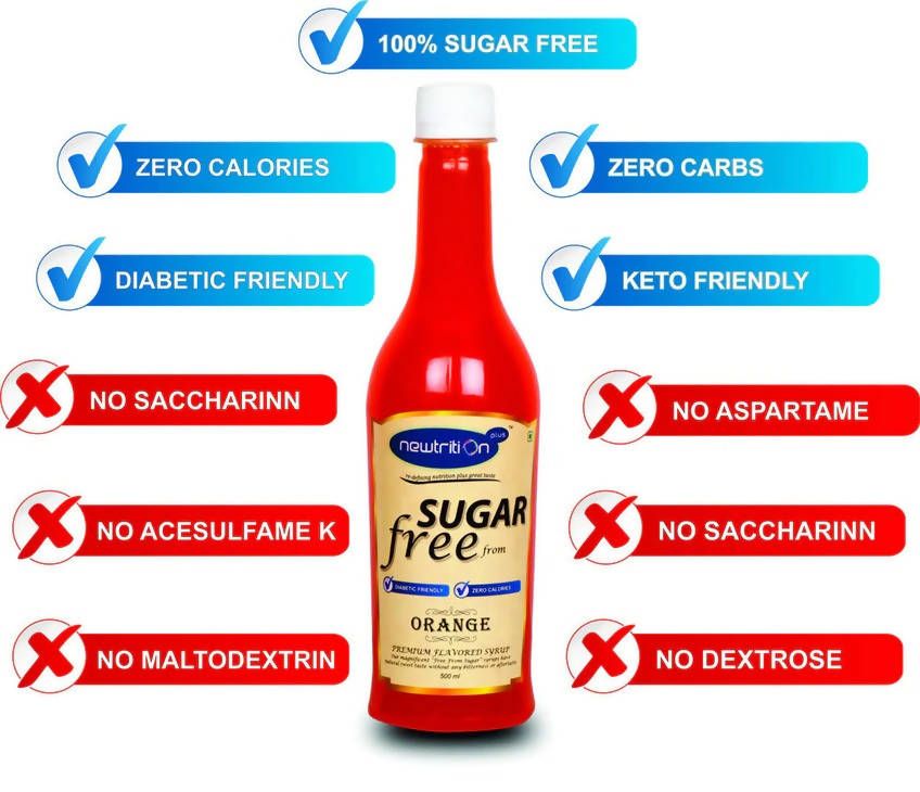 Newtrition Plus Sugar Free Rose & Orange Syrup 