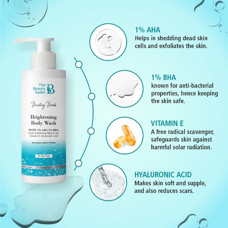 The Beauty Sailor Bursting Beads Body Wash Made With 1% AHA & BHA  Grab2Buy The Beauty Sailor Grab2Buy