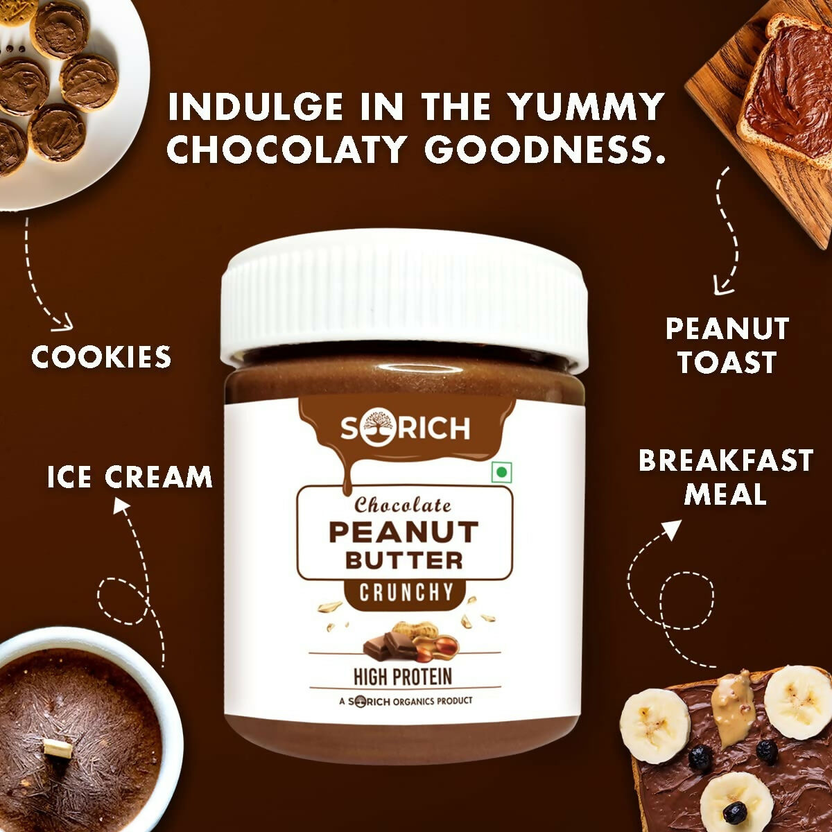 Sorich Organics Peanut Butter Chocolate Flavour Crunchy 