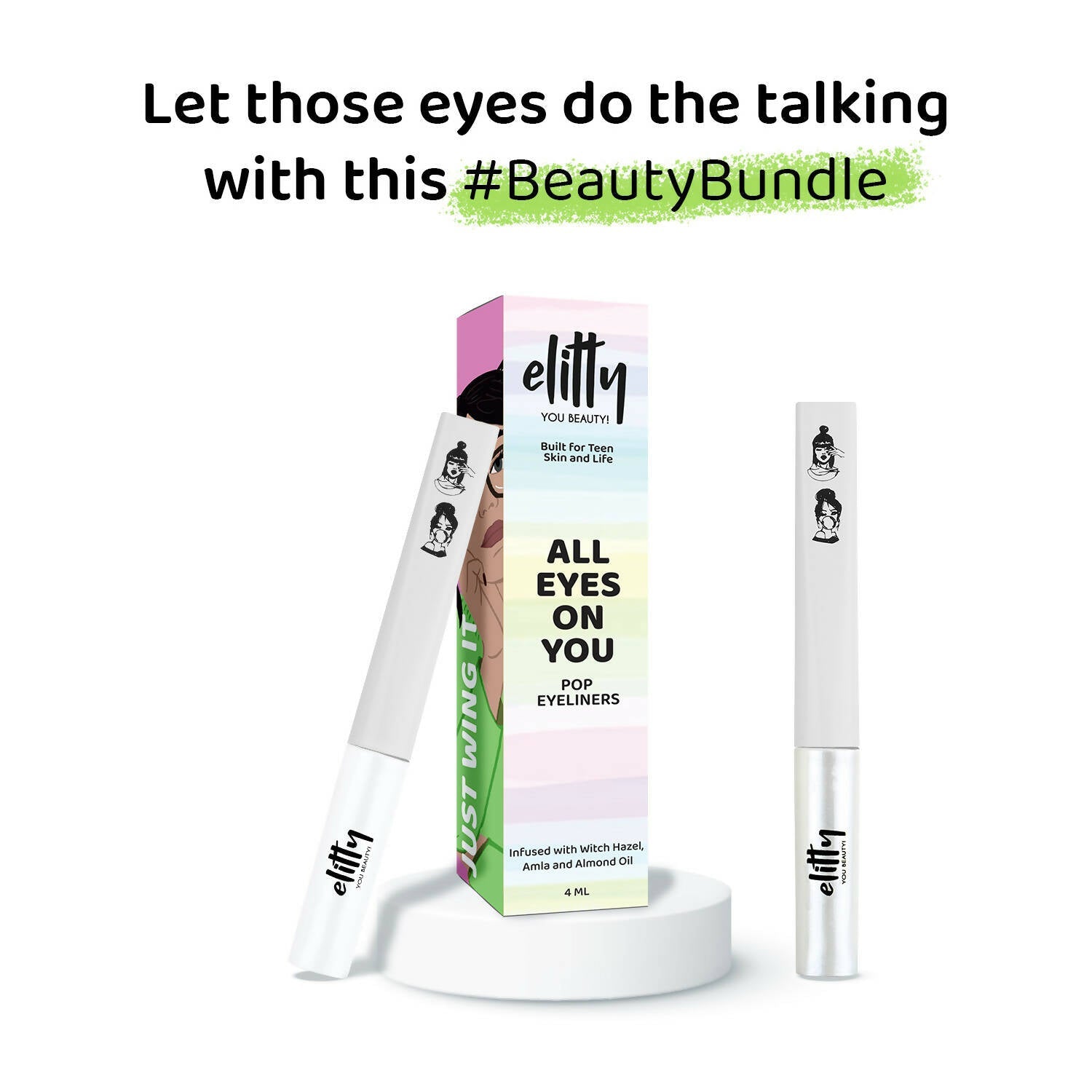 Elitty Eye Gotta Feeling - White On White Combo - Grab2buy