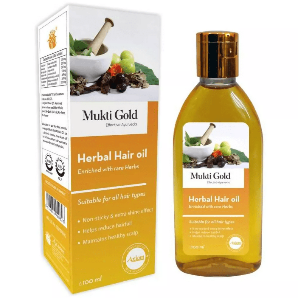 Axiom Mukti Gold Herbal Hair Oil 