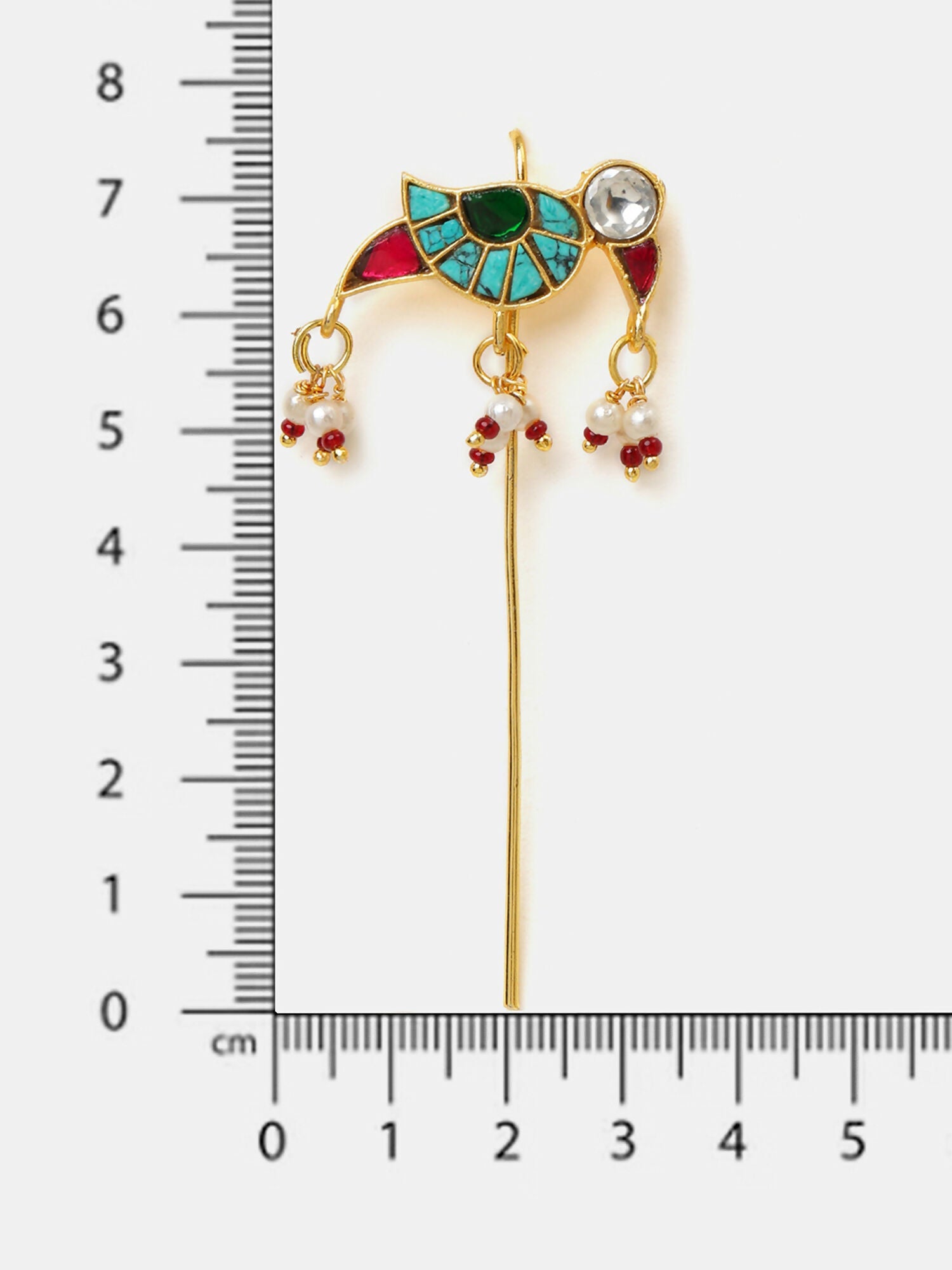 Ruby Raang Maroon Drops Ear Cuff