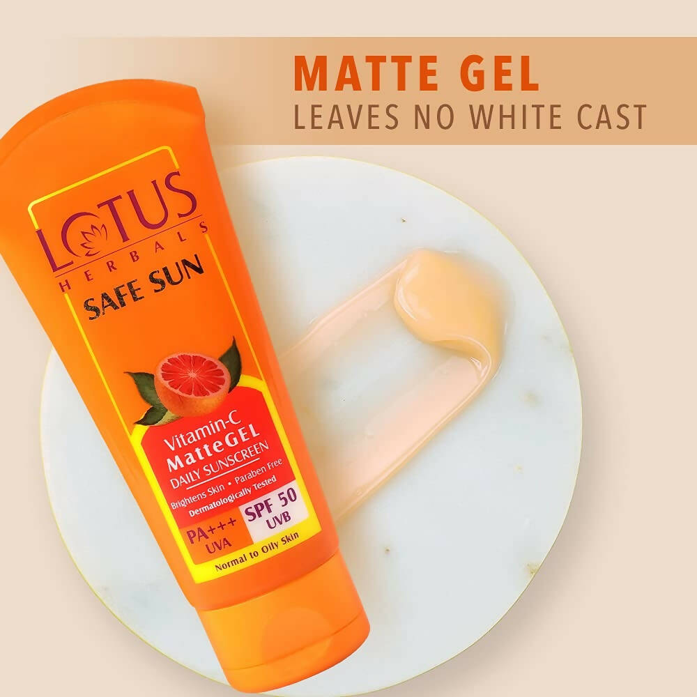 Lotus Herbals Safe Sun Vitamin C Matte Gel Daily Sunscreen SPF 50 PA+++ 