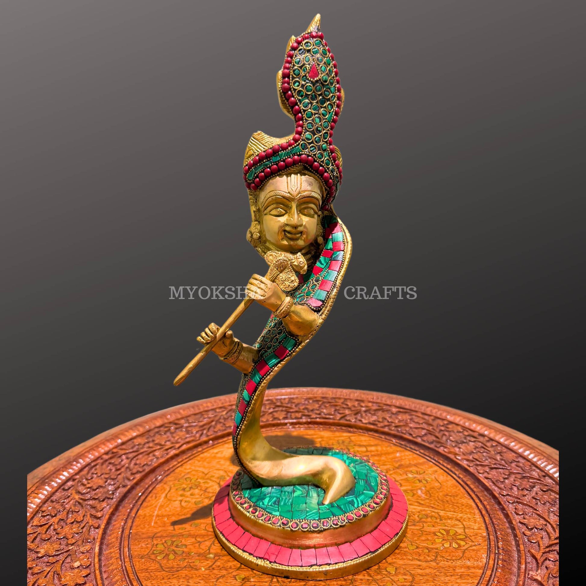 Brass Antique Krishna Idol - Grab2buy