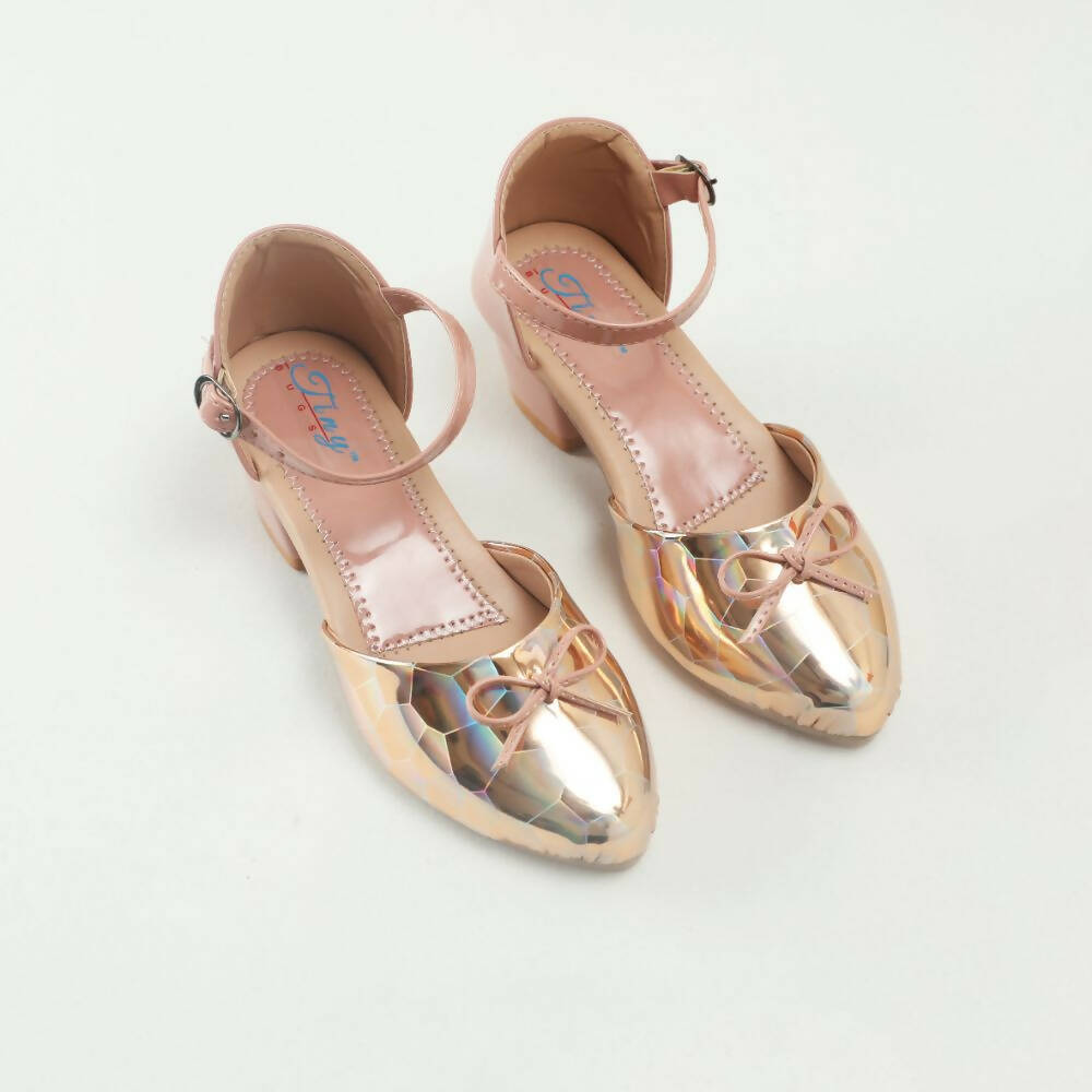 Tiny Bugs Girls Party Wear Ballerinas Heels - Peach  Grab2Buy Tiny Bugs Grab2Buy