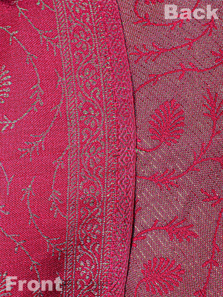 Weaving Mystery Handloom Pashmina Shawl-Kaani Zari - Pink  Grab2Buy Weaving Mystery Grab2Buy