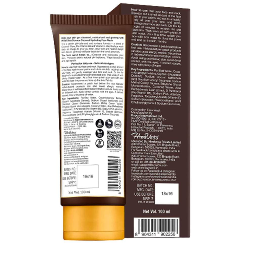 Wow Skin Science Coconut Hydrating Face Wash  Grab2Buy Wow Skin Science Grab2Buy