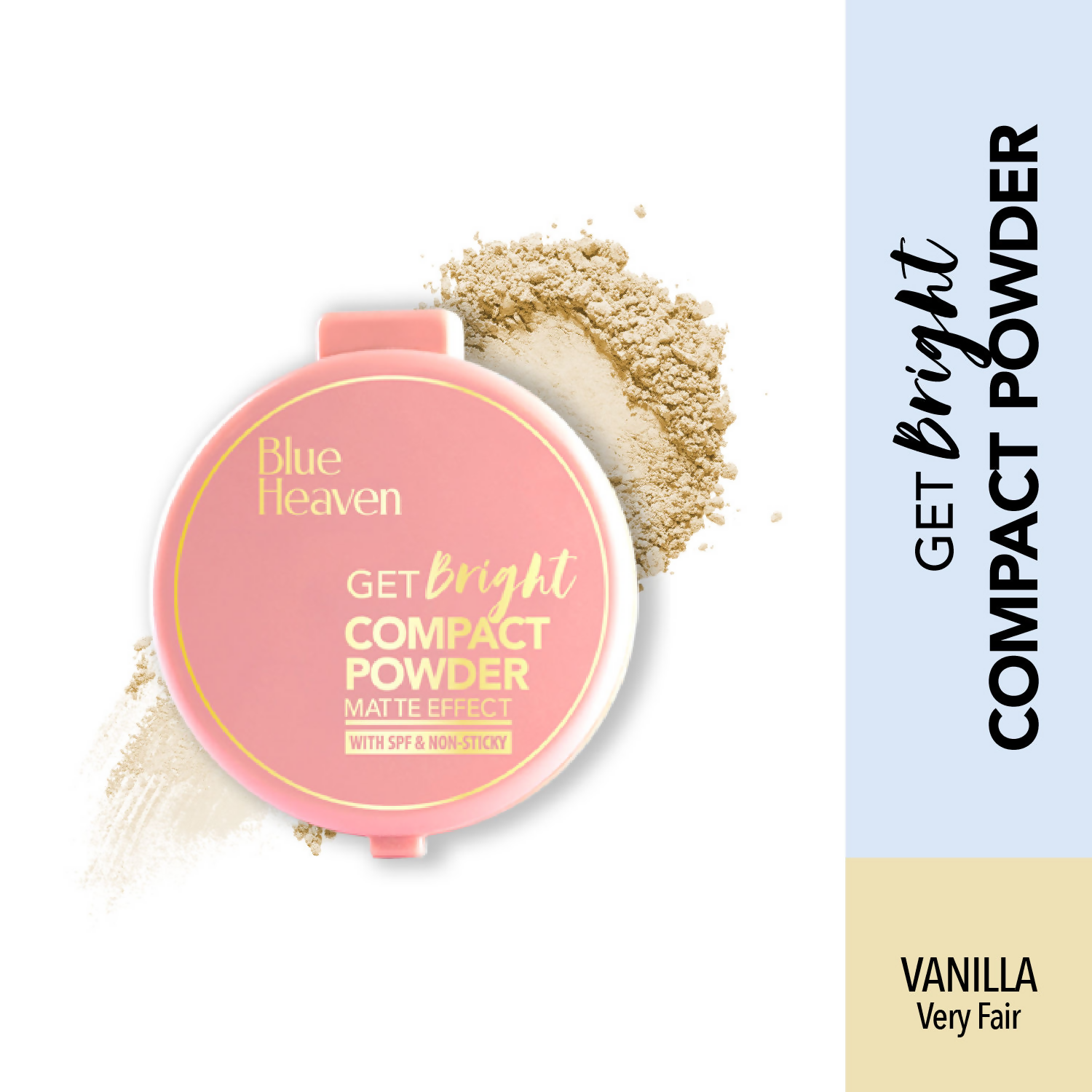 Blue Heaven Get Bright Compact Powder - Vanilla 